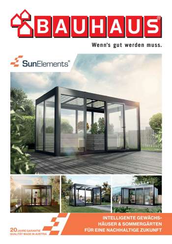 thumbnail - Flugblatt Bauhaus - SunElements Gewächshäuser