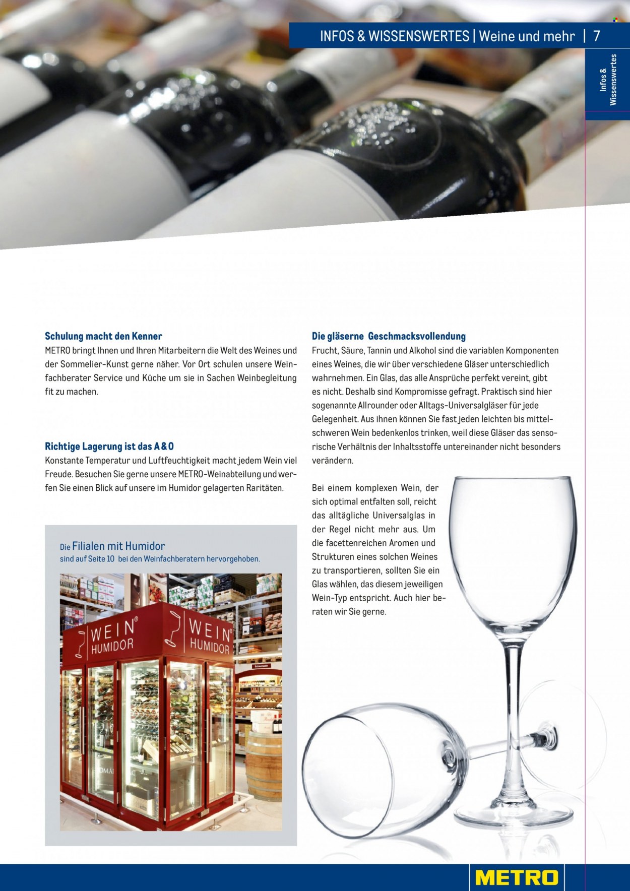 Angebote Metro - 7.9.2022 - 30.4.2023 - Verkaufsprodukte - Wein, Alkohol, Gläser, Küchen. Seite 7.