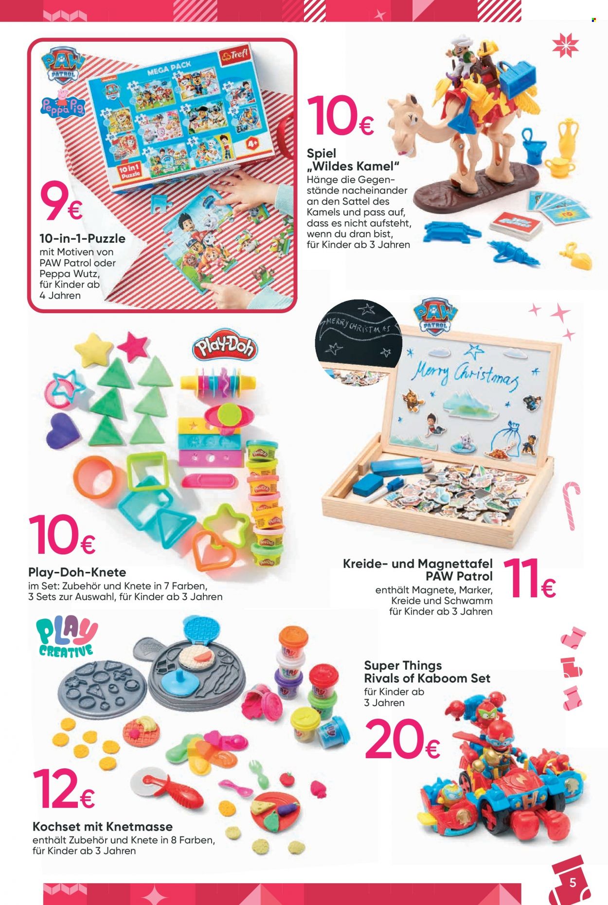 Angebote Pepco - Verkaufsprodukte - Paw Patrol, Kreide, Peppa Pig, Puzzle, Play-Doh. Seite 5.