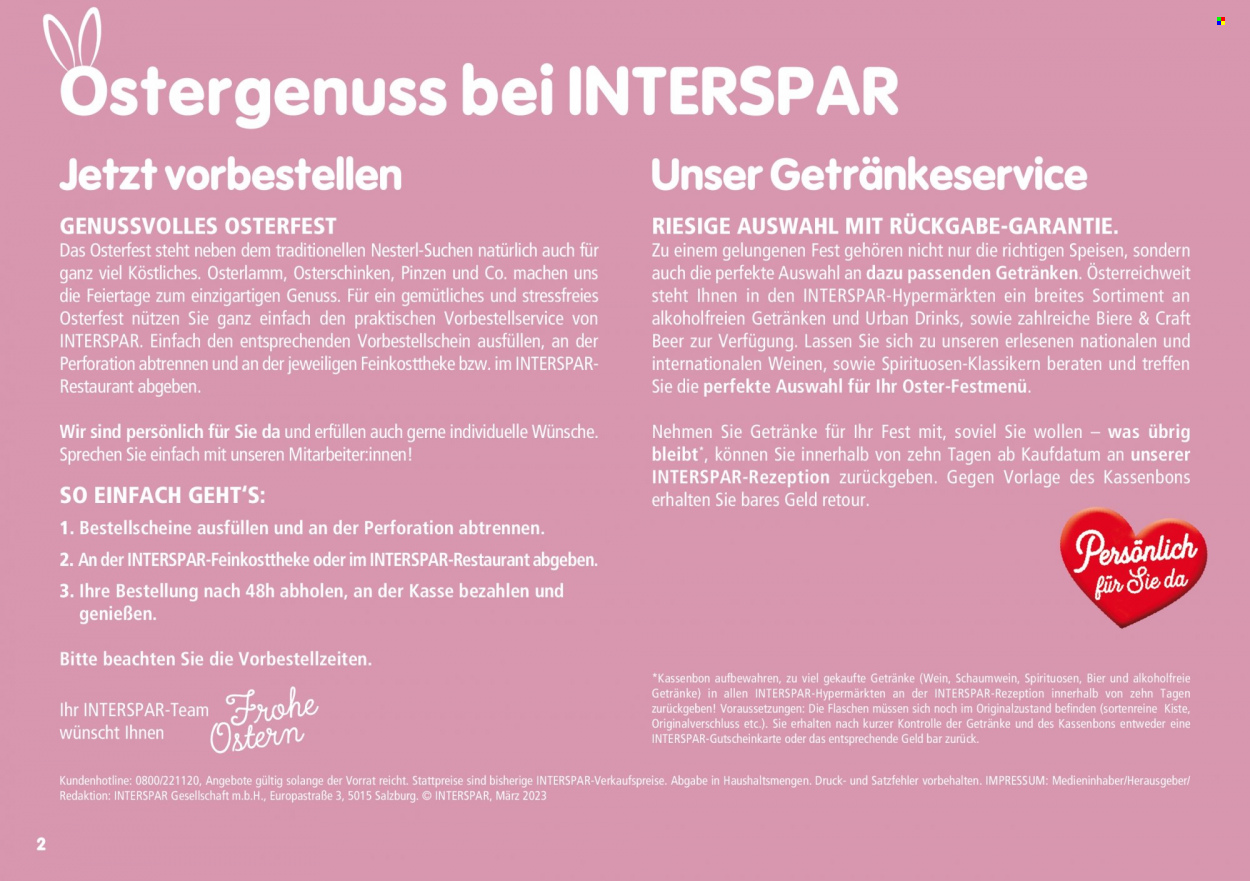 Angebote INTERSPAR - 16.3.2023 - 8.4.2023. Seite 2.