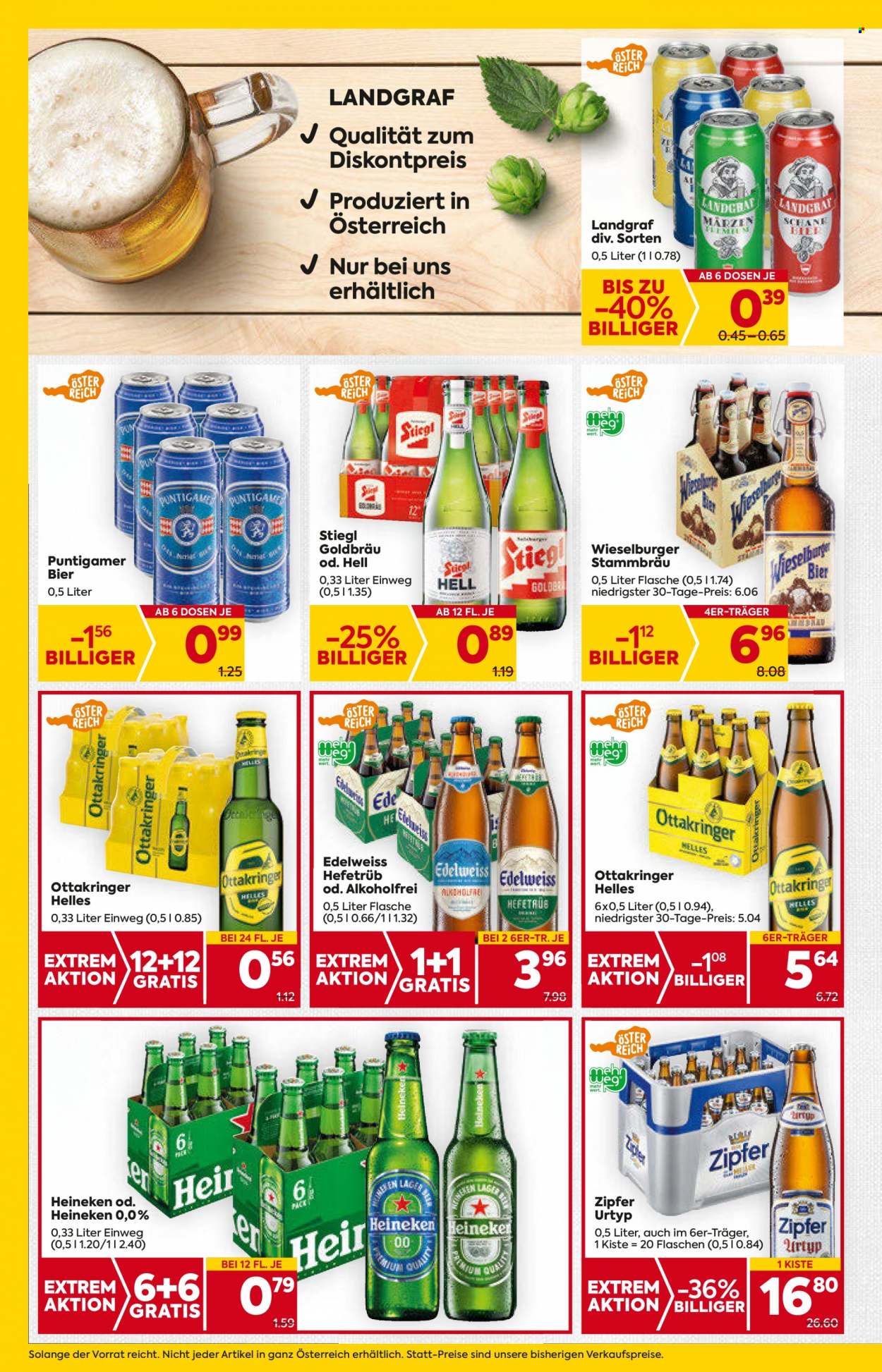 Angebote Billa - 25.5.2023 - 31.5.2023 - Verkaufsprodukte - Alkohol, Bier, Zipfer. Seite 12.