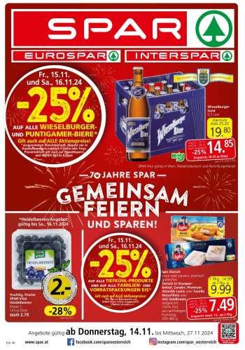 Angebote EUROSPAR - 14.11.2024 - 27.11.2024.