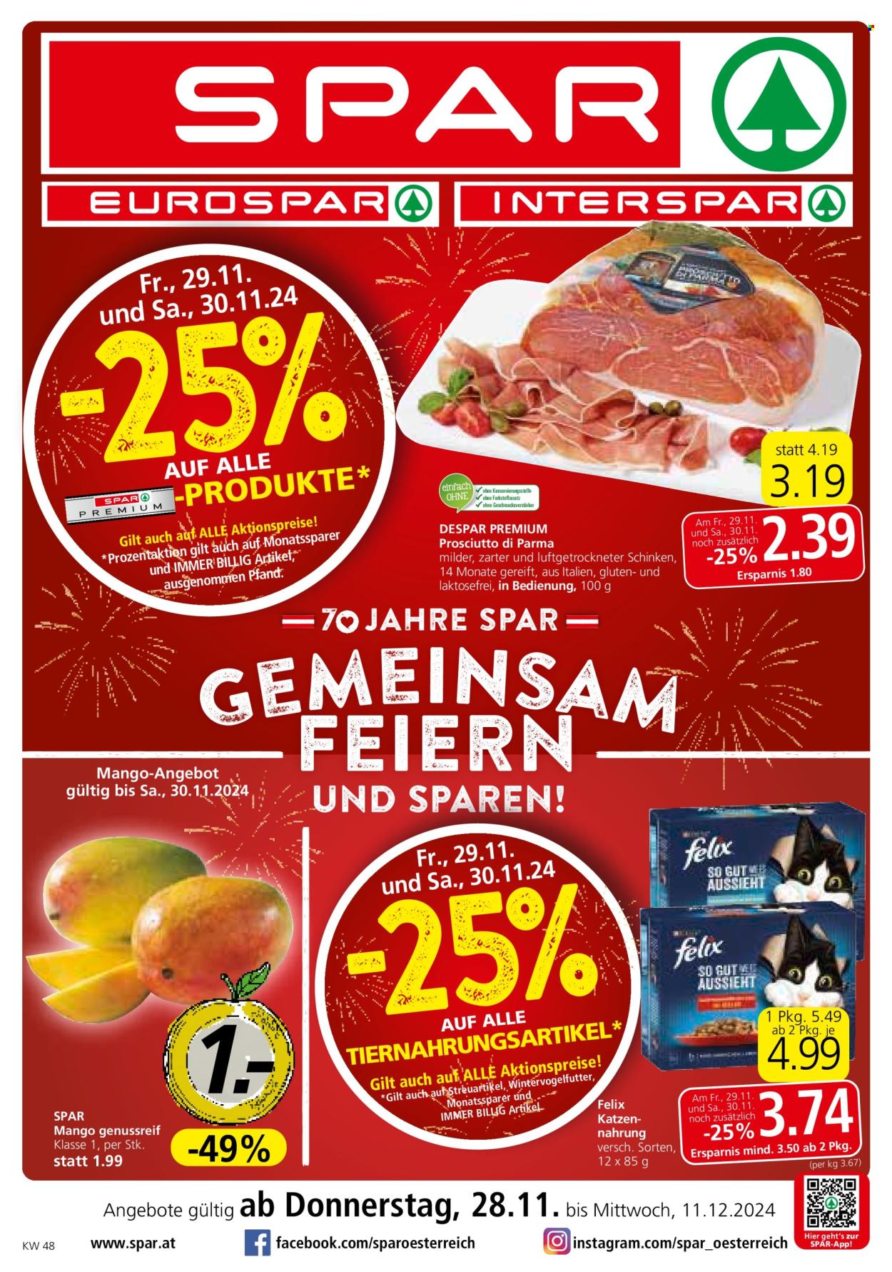 Leták SPAR - 28.11.2024 - 11.12.2024. Strana 1