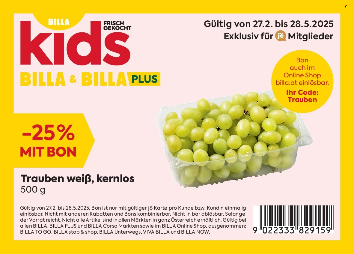Angebote Billa - 27.2.2025 - 28.5.2025. Seite 1