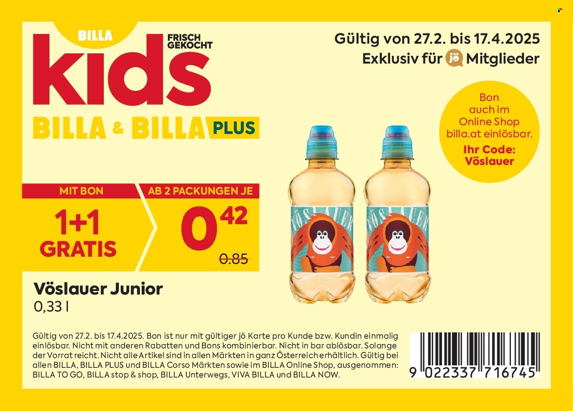 Angebote Billa - 27.2.2025 - 28.5.2025. Seite 1