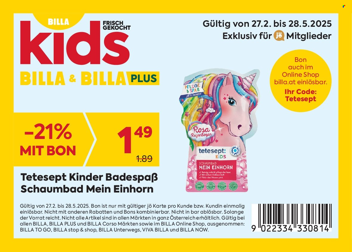 Angebote Billa - 27.2.2025 - 28.5.2025. Seite 1