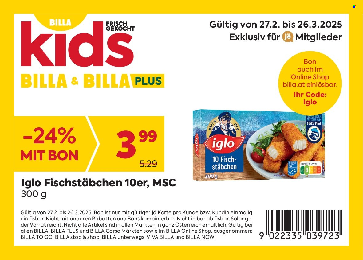Angebote Billa - 27.2.2025 - 28.5.2025. Seite 1
