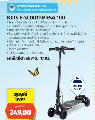 KIDS E-SCOOTER ESA 100