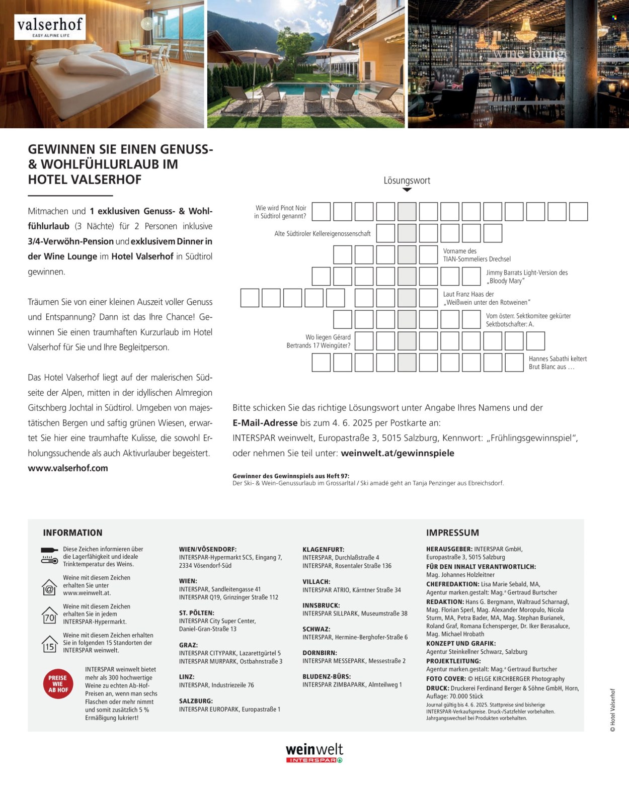 Angebote INTERSPAR - 16.3.2025 - 4.6.2025. Seite 1
