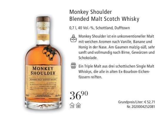 Monkey Shoulder Blended Malt Scotch Whisky