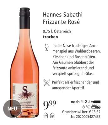 HANNES SABATHI Frizzante Rosé