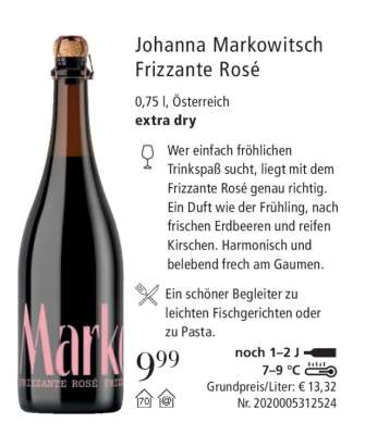 Johanna Markowitsch Frizzante Rosé