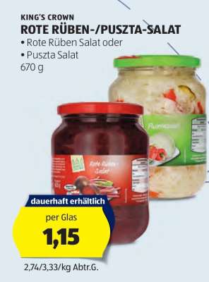 ROTE RÜBEN-/PUSZTA-SALAT