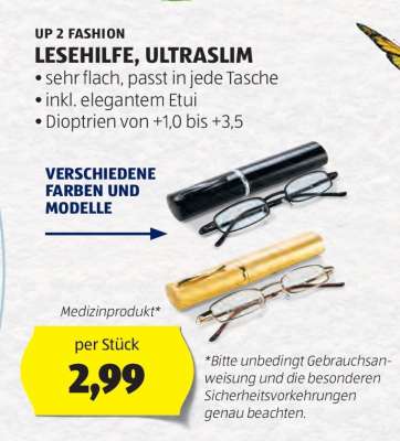 UP 2 FASHION LESEHILFE, ULTRASLIM