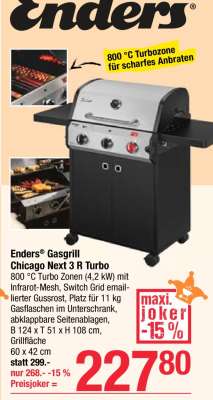 Enders® Gasgrill Chicago Next 3 R Turbo