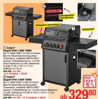 Enders Gasgrill HYDE 4 SIKR TURBO