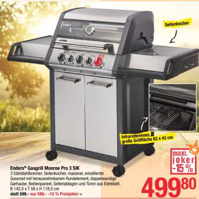 Enders® Gasgrill Monroe Pro 3 SIK
