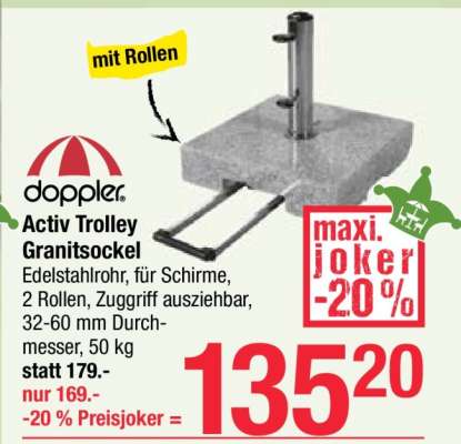 Activ Trolley Granitsockel