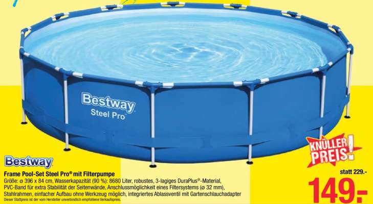 Frame Pool-Set Steel Pro™ mit Filterpumpe