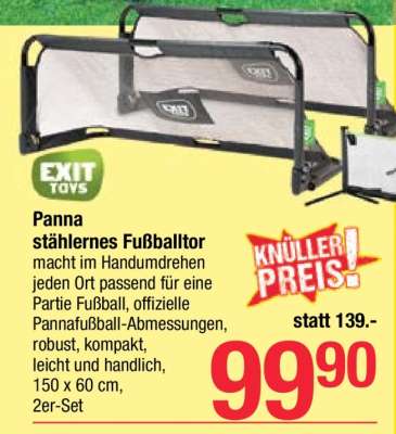 Panna stählernes Fußballtor
