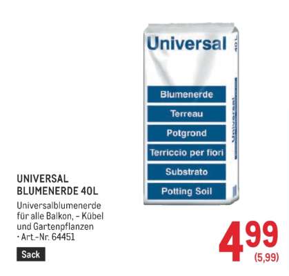 UNIVERSAL BLUMENERDE 40L