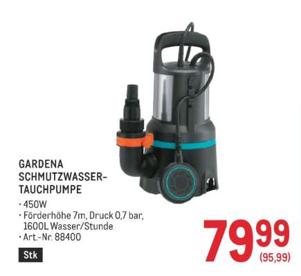 GARDENA SCHMUTZWASSER-TAUCHPUMPE