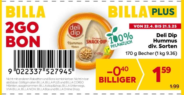 Deli Dip Hummus div. Sorten