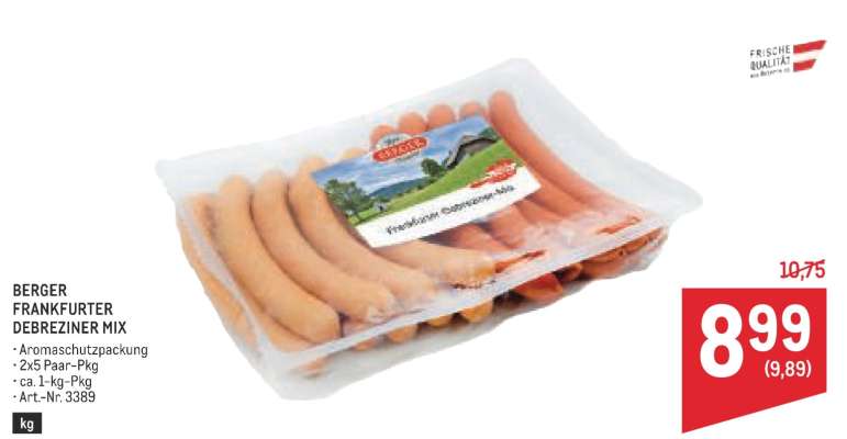 BERGER FRANKFURTER DEBREZINER MIX
