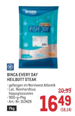 BINCA EVERY DAY HEILBUTT STEAK