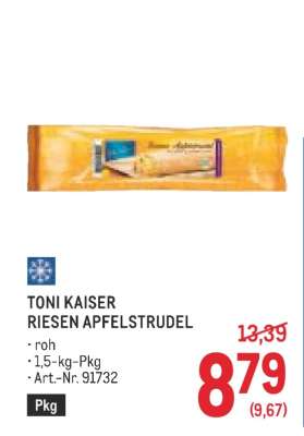 TONI KAISER RIESEN APFELSTRUDEL