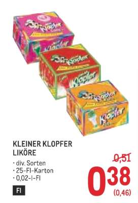 KLEINER KLOPFER LIKÖRE