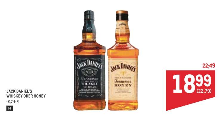 JACK DANIEL'S WHISKEY ODER HONEY