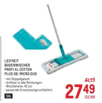LEIFHEIT BODENWISCHER PROFI XL COTTON PLUS OD. MICRO DUO