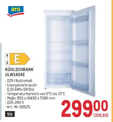 KÜHLSCHRANK ULW1404E