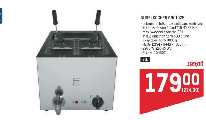 Nudelkocher GNC1025