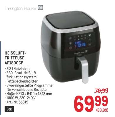 HEISSLUFT-FRITTEUSE AF1800CP