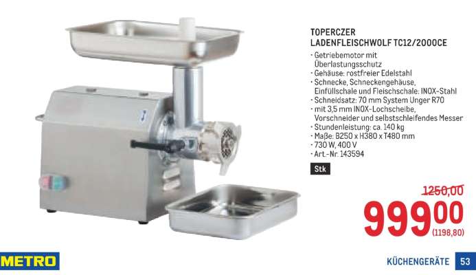 TOPERCZER LADENFLEISCHWOLF TC12/2000CE