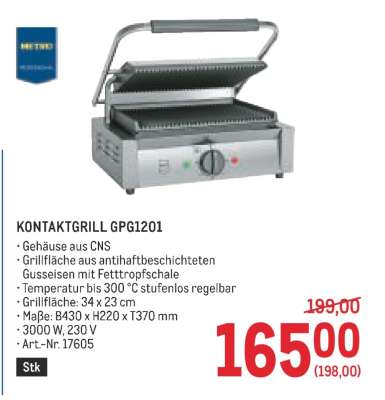 KONTAKTGRILL GPG1201