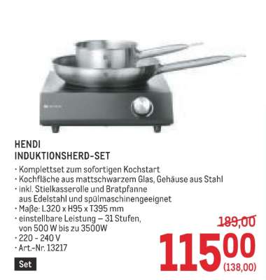 HENDI INDUKTIONSHERD-SET