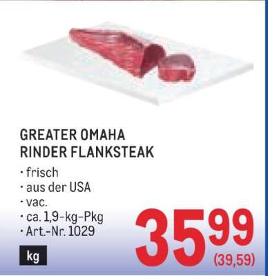 Greater Omaha Rinder Flanksteak