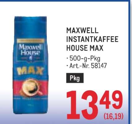 Maxwell Instantkaffee House Max