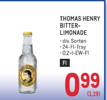 THOMAS HENRY BITTER-LIMONADE