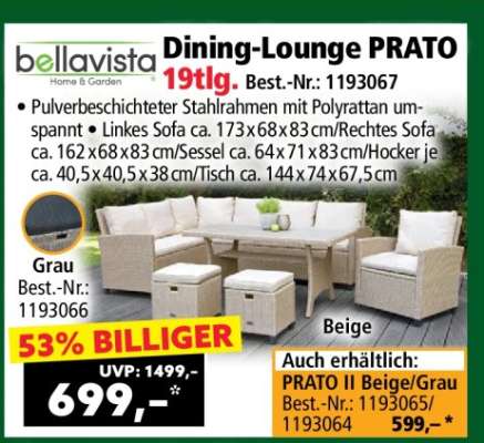 Dining-Lounge PRATO 19tlg.