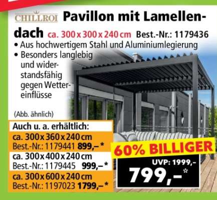 Pavillon mit Lamellendach