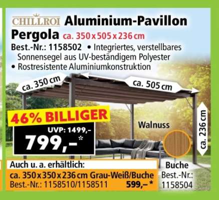 Aluminium-Pavillon Pergola