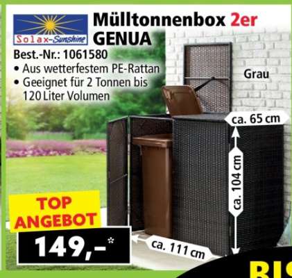 Mülltonnenbox 2er GENUA