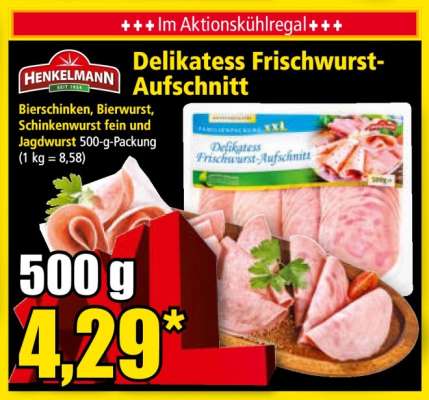 Delikatess Frischwurst-Aufschnitt
