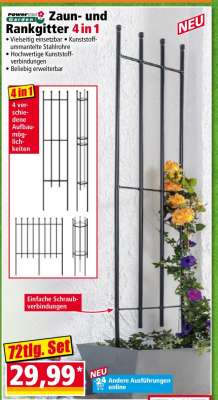 Zaun- und Rankgitter 4 in 1