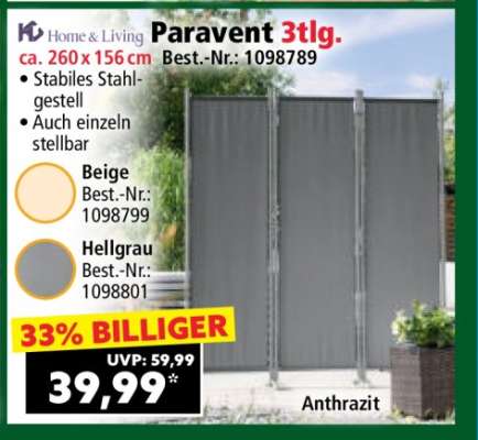 Paravent 3tlg.