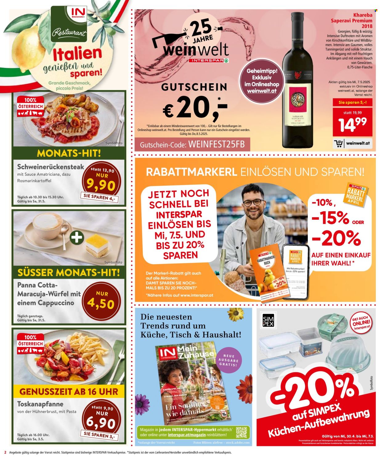 Angebote INTERSPAR - 30.4.2025 - 7.5.2025. Seite 1